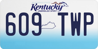 KY license plate 609TWP