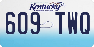 KY license plate 609TWQ