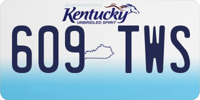 KY license plate 609TWS