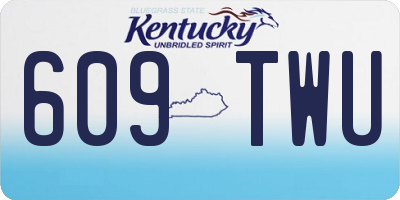 KY license plate 609TWU