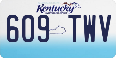 KY license plate 609TWV