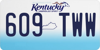 KY license plate 609TWW