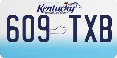 KY license plate 609TXB