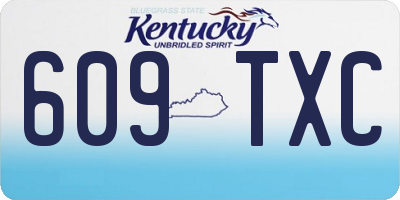KY license plate 609TXC