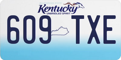 KY license plate 609TXE