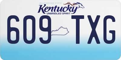 KY license plate 609TXG