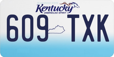 KY license plate 609TXK