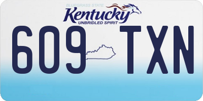 KY license plate 609TXN