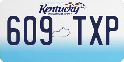 KY license plate 609TXP
