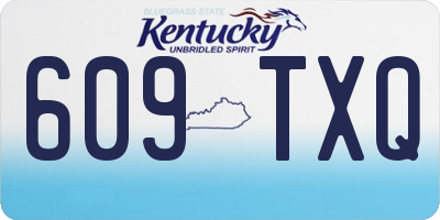 KY license plate 609TXQ