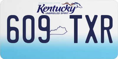 KY license plate 609TXR