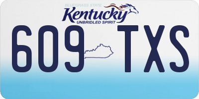 KY license plate 609TXS
