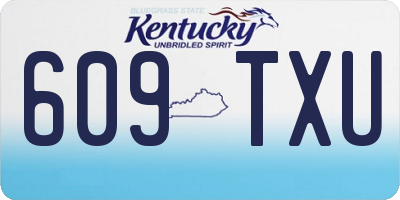 KY license plate 609TXU