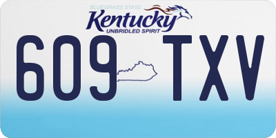 KY license plate 609TXV