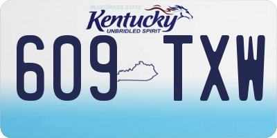 KY license plate 609TXW
