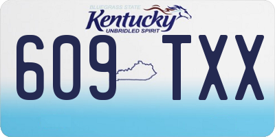 KY license plate 609TXX