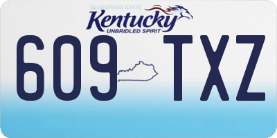 KY license plate 609TXZ