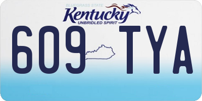 KY license plate 609TYA