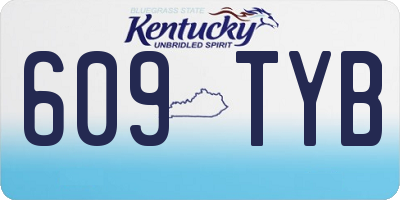 KY license plate 609TYB