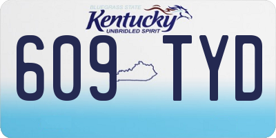 KY license plate 609TYD