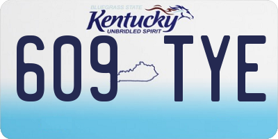 KY license plate 609TYE