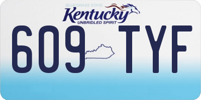 KY license plate 609TYF