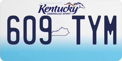 KY license plate 609TYM