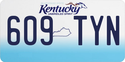KY license plate 609TYN
