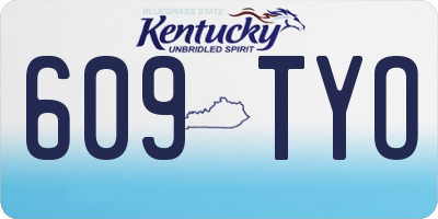 KY license plate 609TYO