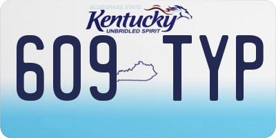 KY license plate 609TYP