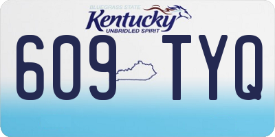 KY license plate 609TYQ