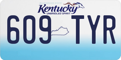 KY license plate 609TYR