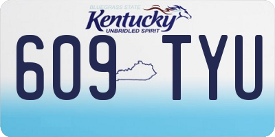 KY license plate 609TYU