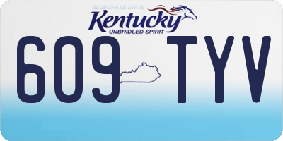 KY license plate 609TYV