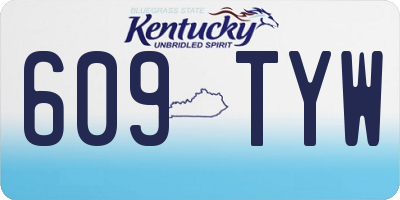 KY license plate 609TYW