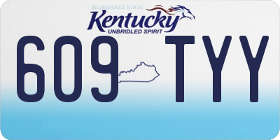 KY license plate 609TYY