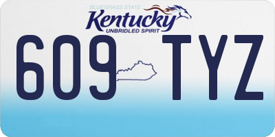 KY license plate 609TYZ