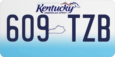 KY license plate 609TZB