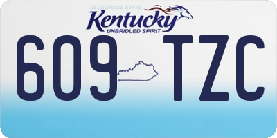 KY license plate 609TZC