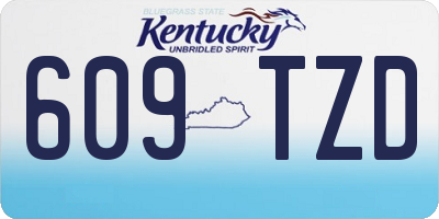KY license plate 609TZD