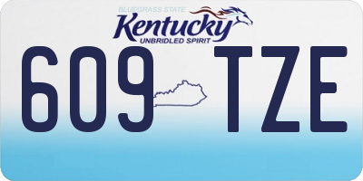 KY license plate 609TZE