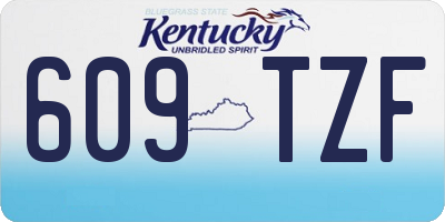 KY license plate 609TZF