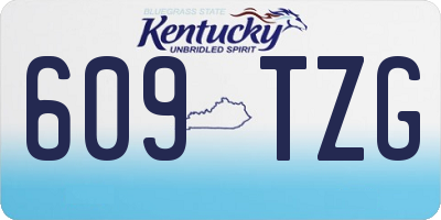 KY license plate 609TZG