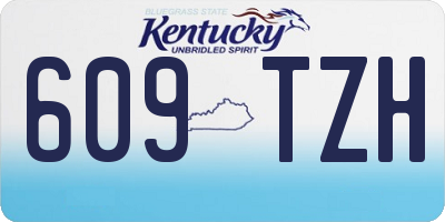 KY license plate 609TZH