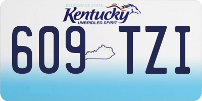 KY license plate 609TZI