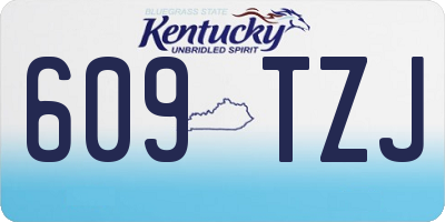 KY license plate 609TZJ