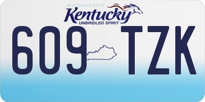 KY license plate 609TZK