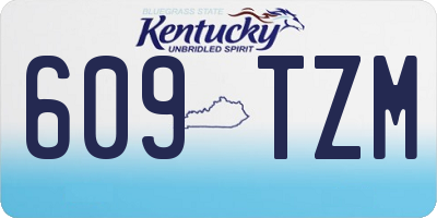 KY license plate 609TZM