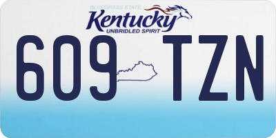 KY license plate 609TZN