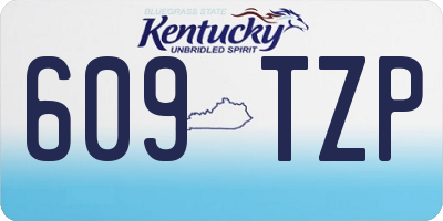 KY license plate 609TZP